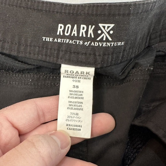 Roark Jogger Pants Men’s 38 Black Zip Drawstring Adjustable Active Gym - Picture 5 of 7